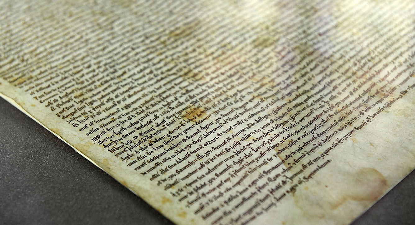 Close up of Magna Carta