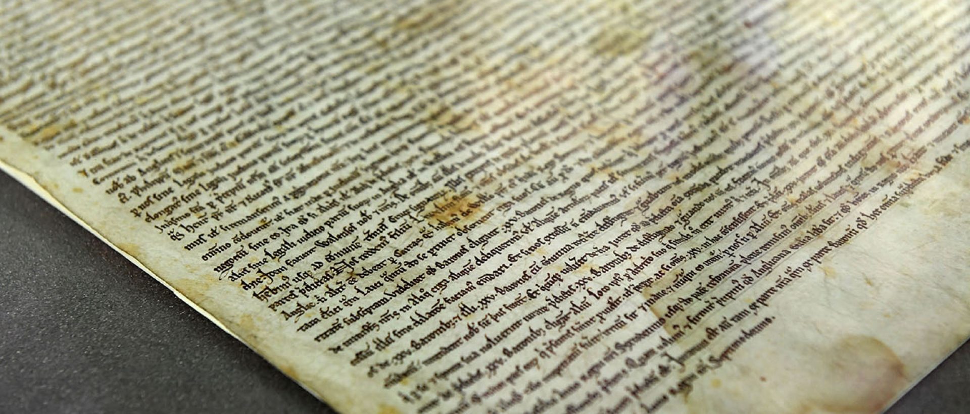 Close up of Magna Carta