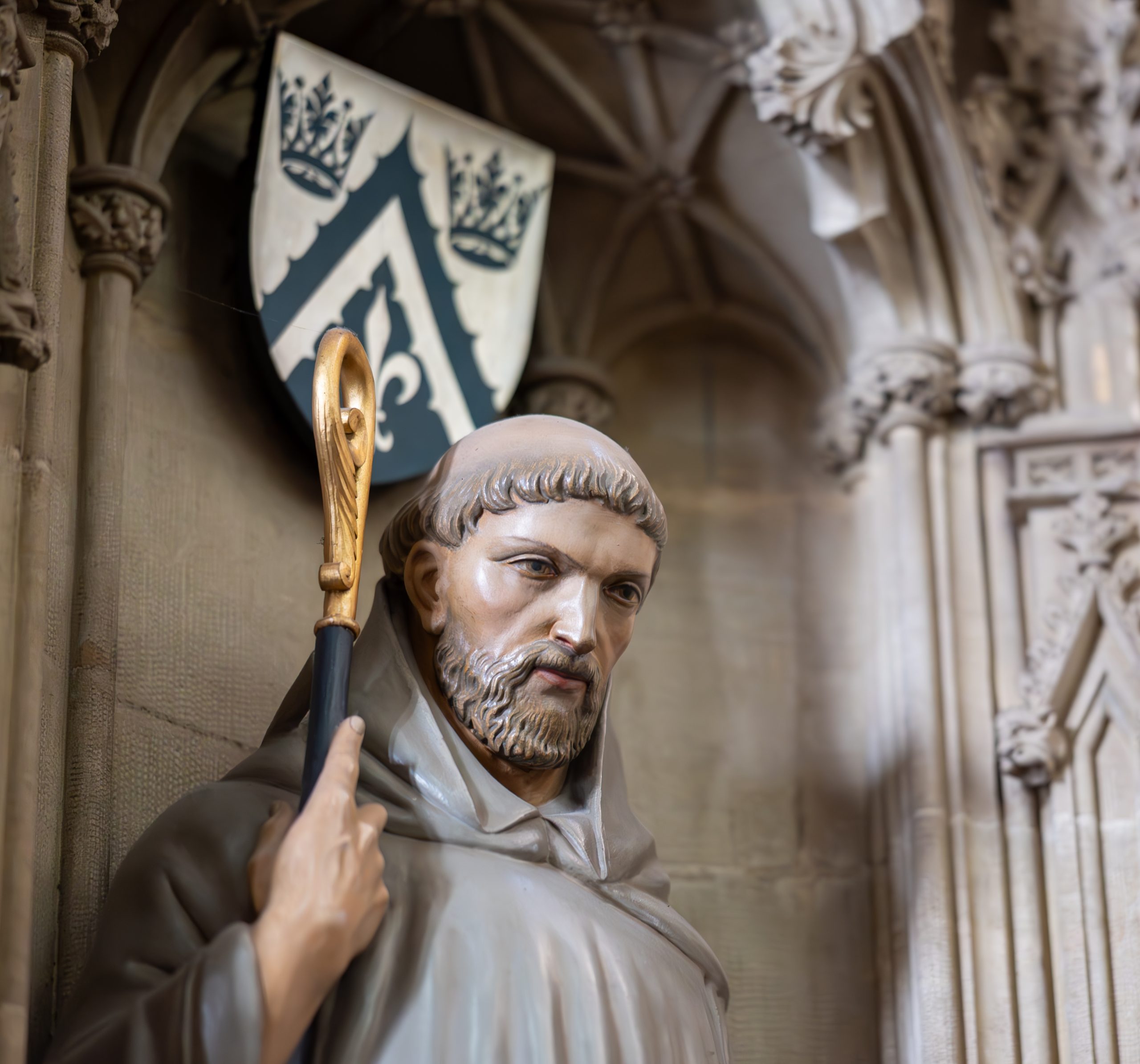 Detail of statue of Bishop