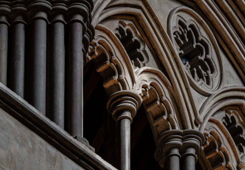 Detail of stone work at Triforium level